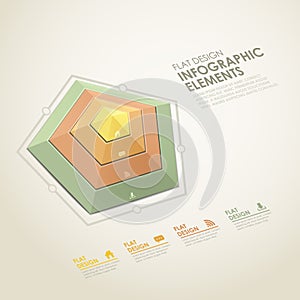 Abstract radar chart infographics