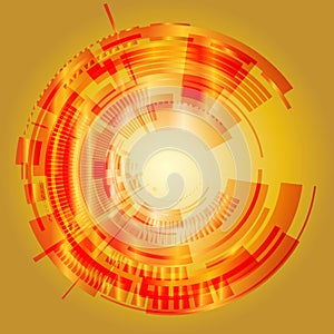 Abstract radial background with circle