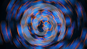 Abstract radial blur hexagonal background. 3d rendering backdrop