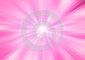 Abstract Radial Bright Rays or Light Speed in Pink Background