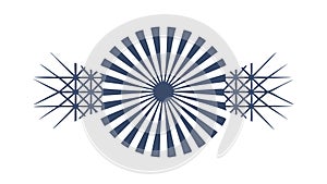 Abstract radial burst pattern, dynamic energy design element, vector design Generative AI