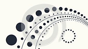 Abstract Radial Dot Pattern with Swirling Lines, vector design Generative AI