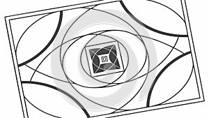 Abstract Radial Geometric Perspective Pattern, vector design Generative AI