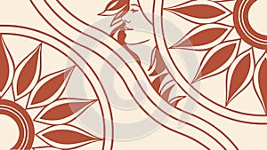 Abstract Radial Pattern Art, vector design Generative AI