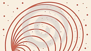 Abstract radial pattern with concentric lines and arcs vector design Generative AI