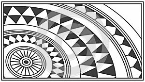 Abstract Radial Pattern: Geometric Art Dynamic Design, vector design Generative AI