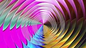 Abstract radial swirling vortex motion background. Motion. Gradient colorful hypnotic light beams glowing into all the