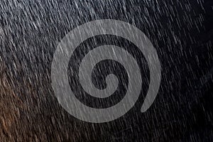 Abstract rain texture background. background rain in night light