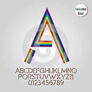 Abstract Rainbow Alphabet and Digit Vector