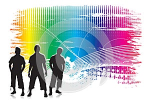 Abstract rainbow background