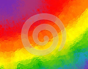 Abstract rainbow background with blurred glass texture and bright colors