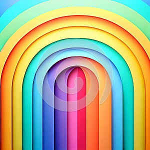 Abstract rainbow background made with colored paper
