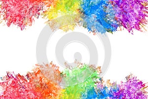 Abstract rainbow color line, natural watercolor texture background, colorful illustration