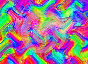 Abstract rainbow color mixed waves backgrounds photo
