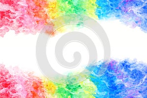 Abstract rainbow color wave, natural watercolor texture background, colorful illustration