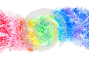 Abstract rainbow color wave, natural watercolor texture background, colorful illustration