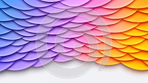 Abstract Rainbow Colored Overlapping Circles Wave Pattern Background
