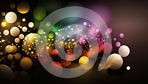 Abstract rainbow colors bokeh glamour background. Holiday concept celebration. Generative AI