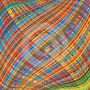 Abstract rainbow curved stripes color background