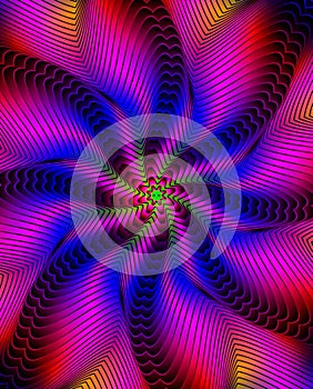 Abstract rainbow decorative element. Abstract spirograph element