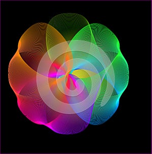 Abstract rainbow decorative element. Abstract decay element