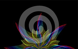 Abstract rainbow decorative element.