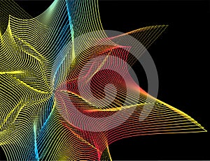 Abstract rainbow decorative element.