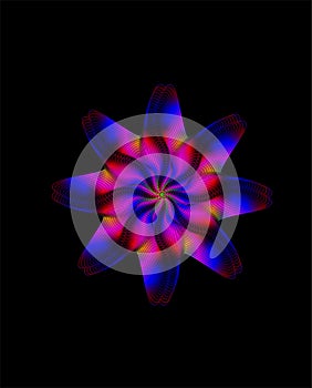 Abstract rainbow decorative element.