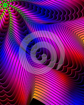 Abstract rainbow decorative element. Abstract spirograph element
