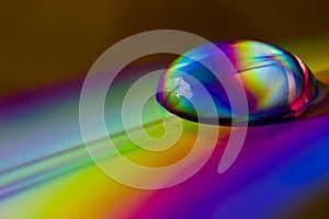 Abstract rainbow droplet