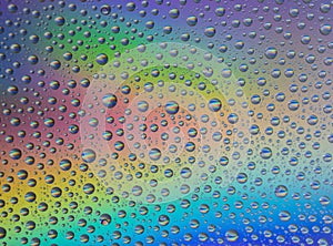 Abstract rainbow drops background