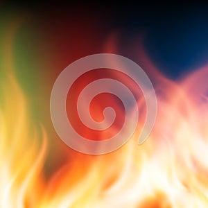 Abstract rainbow fire background