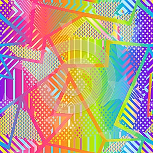 Abstract rainbow geometric pattern