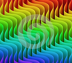 Abstract rainbow geometric waves pattern