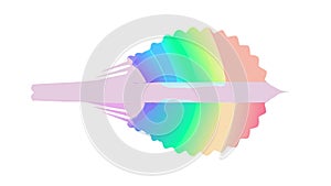 Abstract Rainbow Gradient Flow Icon: Creativity Dynamic Design, vector design Generative AI