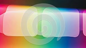 Abstract rainbow gradient with soft rounded rectangular shapes