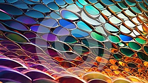 Abstract rainbow gradient stained glass background. Vibrant glass photo