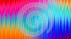 Abstract rainbow gradient wavy lines with sparkles
