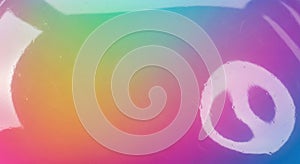 abstract rainbow gradient with white peace sign