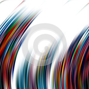 Abstract rainbow hues on white background
