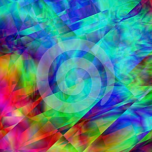 Abstract rainbow kaleidoscope psychedelic background.