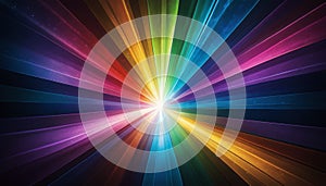 Abstract Rainbow Light Explosion