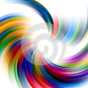 Abstract rainbow lines on white background photo