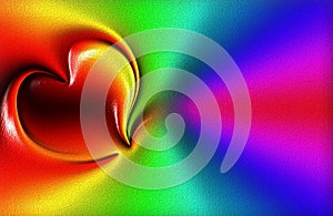 Abstract Rainbow Love Heart Background. vector illustration.