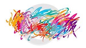 Abstract Rainbow Paint Splatter Vector Background, vector design Generative AI