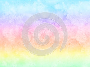 Abstract rainbow pastel watercolor background.