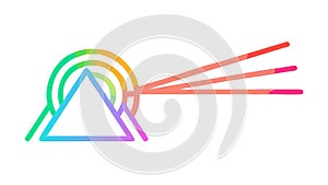 Abstract Rainbow Spectrum through Triangular Prism, vector design Generative AI