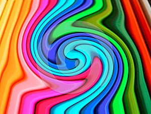 Abstract rainbow spirals background