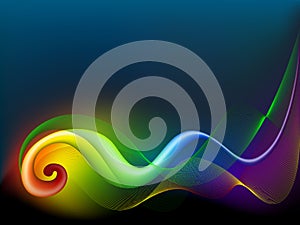 Abstract rainbow swirl