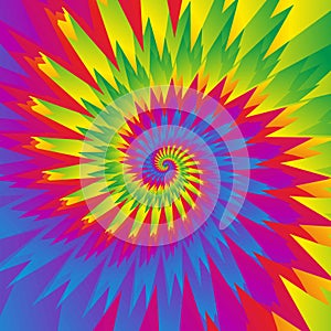 Abstract rainbow swirl background. Tie dye pattern.